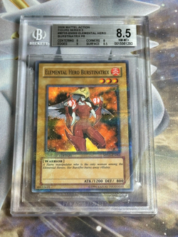 YUGIOH BGS 8.5 Elemental Hero Burstinatrix MF03-EN002 Parallel Rare promo - Image 1