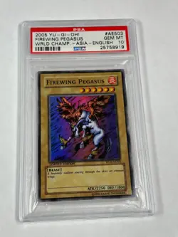YUGIOH PSA 10 2004 Firewing Pegasus WCPS-AE503 Super Rare Promo *8919 - Image 1