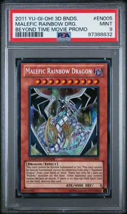 PSA 9 MINT Malefic Rainbow Dragon YMP1-EN005 Secret Rare Promo *8832 Yugioh - Image 1