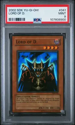PSA 9 MINT Lord of D. SDK-041 Super Rare Unlimited *8900 Yugioh - Image 1
