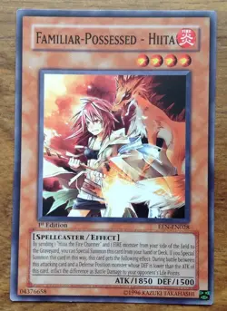 YuGiOh Card - Familiar - Possessed - Hiita EEN-EN028 1st Edition. Free Postage - Image 1