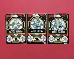 Machamp Machoke Machop Pocket Monsters Sealdass BANDAI Japanese 1997 Card set - Image 1