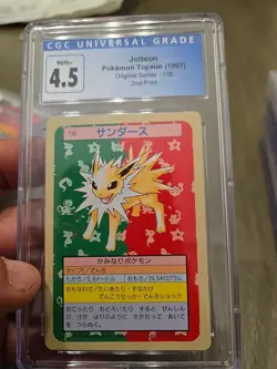 Cgc 4.5 Pokemon Japanese Topsun Green Back 135 Jolteon Card 1997 - Image 3