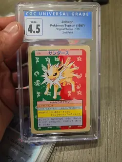 Cgc 4.5 Pokemon Japanese Topsun Green Back 135 Jolteon Card 1997 - Image 5