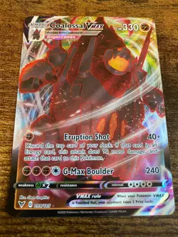 Coalossal VMAX 099/185 ULTRA RARE Pokemon Card TCG 2020 SWSH Vivid Voltage NM+ - Image 1