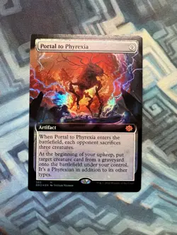 MTG Foil Extended Art Portal to Phyrexia NM- Unplayed The Brothers' War - Image 1