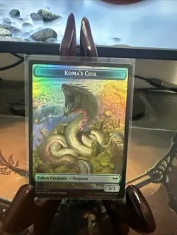 1x - KOMA'S COIL \ ELF WARRIOR Token (#07/15) - FOIL - Kaldheim - NM MTG - Image 1