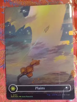 FULL ART FOIL LAND - PLAINS Edge of Eternities MTG CCG MAgic The Gathering Card - Image 1