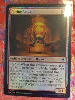 FOIL Roving Actuator Edge of Eternities MAgic The Gathering MTG CCG Card - Image 1
