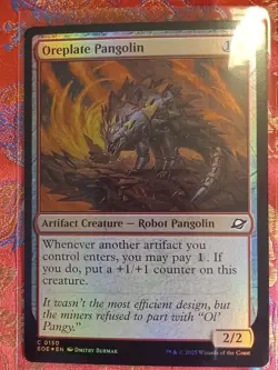 FOIL Oreplate Pangolin Edge of Eternities MAgic The Gathering MTG CCG Card - Image 1