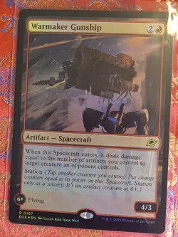 FOIL Warmaker Gunship Edge of Eternities MAgic The Gathering MTG CCG Card - Image 1