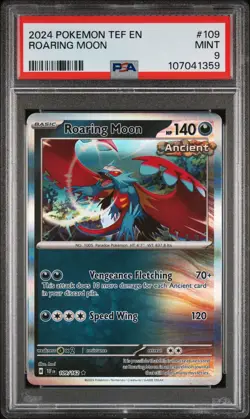 2024 POKEMON TEF EN-TEMPORAL FORCES #109 ROARING MOON PSA 9 - Image 1