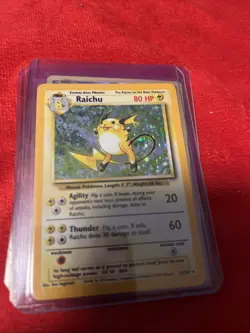Pokemon Base Set "Raichu" 14/102 / Holo Rare / Moderately Played - Image 2