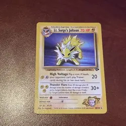 Lt. Surge's Jolteon 28/132 Gym Challenge Regular NM Pokemon - Image 2