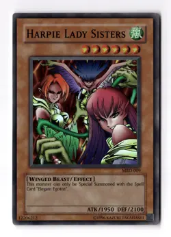 Harpie Lady Sisters MRD-009 Unlimited Super Rare Holo Vintage YuGiOh Card NM - Image 1