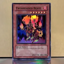 YuGiOh • Twinheaded Beast • DBT-EN003 • Unlimited Promo Holo Super Rare • NM - Image 1
