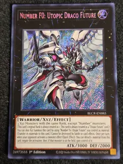Yugioh! 1x Number F0: Utopic Draco Future, BLCR-EN085, Secret Rare, 1st Ed, M/NM - Image 1