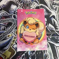 Valentines Growlithe 2025 Electric Pokemon Cracked Ice Holo Card Database - Image 1