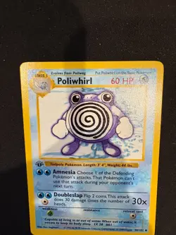 Pokemon Poliwhirl 38/102 1st Edition Shadowless Base Set Card MINT - Image 2