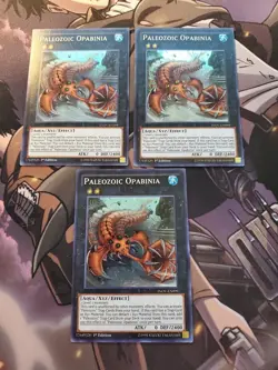 Yugioh - Paleozoic Opabinia INOV-EN099 NM 1st ed Super Rare x3 - Image 1