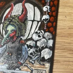 Gray Merchant of Asphodel , ALTERED Hand-Painted MTG Card. 1 of 1 - Image 5