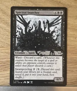Spectral Snatcher, ALTERED Hand-Painted MTG Card. 1 of 1 signed painting by AXI - Image 1
