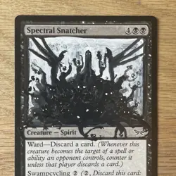 Spectral Snatcher, ALTERED Hand-Painted MTG Card. 1 of 1 signed painting by AXI - Image 2