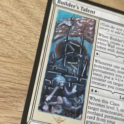 Builder’s Talent, ALTERED Hand-Painted MTG Card. 1 of 1 signed painting by AXI - Image 3