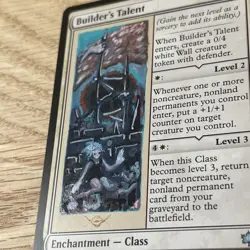 Builder’s Talent, ALTERED Hand-Painted MTG Card. 1 of 1 signed painting by AXI - Image 4