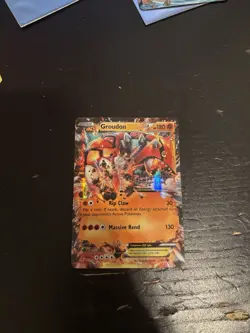 Pokemon TCG XY Primal Clash Groudon EX Holo Card 85/160 - Image 1