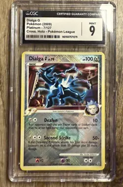 2009 Pokemon Platinum Dialga G 7/127 CGC 9 Mint Card Holo Cross Pokemon League - Image 1