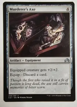 MTG Magic The Gathering Murderers Axe Card Artifact Shadows Over Innistrad - Image 1