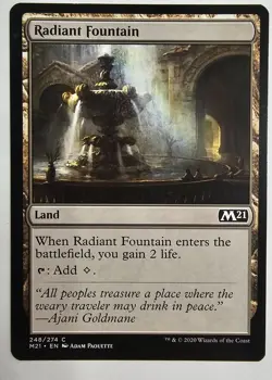 MTG Radiant Fountain Magic The Gathering Card M21 Land - Image 1