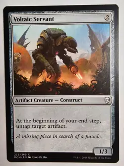 MTG Magic The Gathering Voltaic Servant Artifact Creature Construct Card - Image 1
