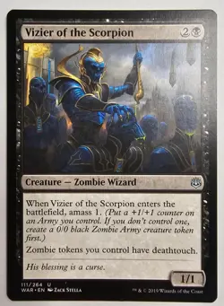 MTG Vizier Of The Scorpion Magic The Gathering Card Black War of the Spark - Image 1