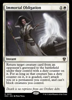 Immortal Obligation - Commander: Murders at Karlov Manor MKC- MTG - NM - Magic - - Image 1
