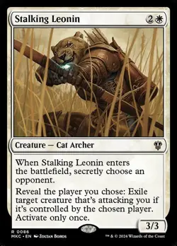 Stalking Leonin - Commander: Murders at Karlov Manor MKC- MTG - NM - Magic - 86 - Image 1