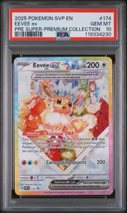 2025 POKEMON SVP PRISMATIC EVOLUTIONS SUPER-PREMIUM PROMO #174 EEVEE EX PSA 10 - Image 1