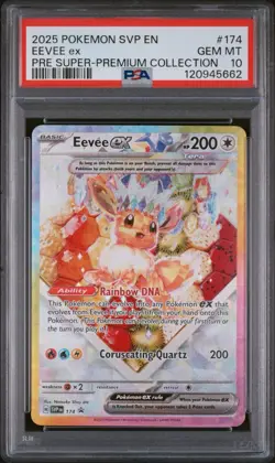 2025 POKEMON SVP PRISMATIC EVOLUTIONS SUPER-PREMIUM PROMO #174 EEVEE EX PSA 10 - Image 1