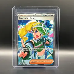 Emcees Hype 220/182 Pokemon Destined Rivals Full Art Trainer Pokemon TCG - Image 1
