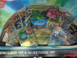 Pokemon TGC: Venusaur ex and Blastoise ex Premium Collection GameStop EX In Hand - Image 1