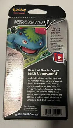 Factory Sealed Pokemon TCG VENUSAUR V Battle Deck 820650808395 - Image 3