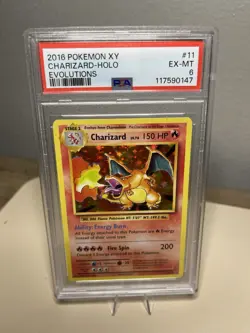 Pokemon 2016 Charizard Holo XY Evolutions Rare #11 LV.76 PSA 6 HOLO RARE - Image 1