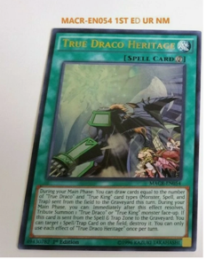 TRUE DRACO HERITAGE - Ultra Rare - NM - MACR-EN054 -YUGIOH - Image 1