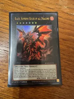Yugioh - Blaze, Supreme Ruler of All Dragons Ultra Rare BLMM-EN155, NM, 1st Ed - Image 1