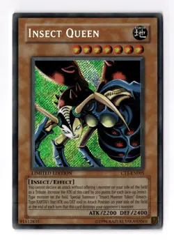 Insect Queen CT1-EN005 Limited Secret Rare Vintage YuGiOh Card LP/NM - Image 1