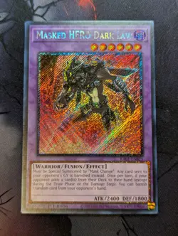 Masked HERO Dark Law - RA01-EN025 - Platinum Secret Rare - Yugioh - Image 1