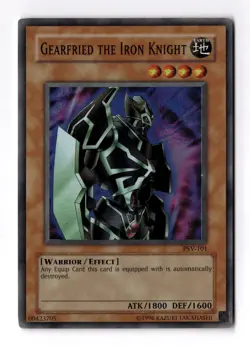 Gearfried the Iron Knight PSV-101 Unlimited Super Rare Holo Vintage YuGiOh LP - Image 1