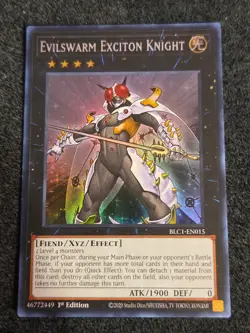 Evilswarm Exciton Knight BLC1-EN015 Silver Ultra Rare Yugioh Card NM - Image 1