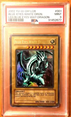 Yugioh Blue-Eyes White Dragon - 2002 Legend of Blue-Eyes Ultra Rare - PSA 9 Mint - Image 1